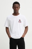 Converse tricou din bumbac bărbați, culoarea bej, cu imprimeu, 10027097-A02
