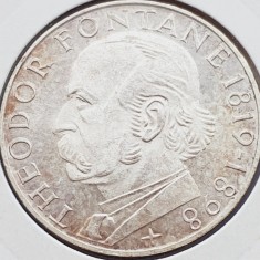590 Germania 5 mark 1969 Theodor Fontane - G - km 125 argint