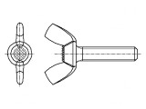 Şurub Fluture M8x30 Oțel Zincat DIN 316