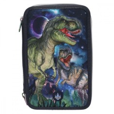 Penar cu trei compartimente echipat, Depesche, Dino World, Led Galaxy