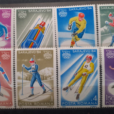 Romania 1983 Lp 1091 Sport Olimpiada Sarajevo serie 8v nestampilata