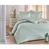 Set Lenjerie de pat double din Satin, Mare Verde, 220x200 cm