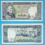 Laos 5.000 Kip 1975 &#039;Kip Regal&#039; UNC serie: 938477 p#19