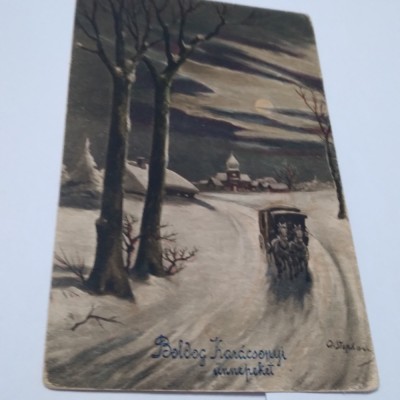 CARTE POSTALA FELICITARE NECIRCULATA INTERBELICA foto