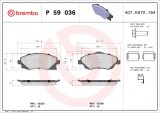 BREMBO P 59 036 PRIME LINE set placute frana,frana disc