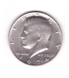 Moneda SUA 1/2 dollar/dolar 1974, stare buna, curata, America de Nord, Cupru-Nichel