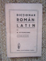 M. Staureanu - Dictionar latin-roman foto