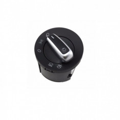 Buton comutator pentru Faruri VW Golf 5 Passat B6 Golf 5 6 Jetta cromat cu functie automata Cod:5ND941431B