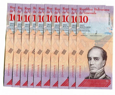 VENEZUELA - 10 BOLIVARES ? 15 ? 01 - 2018 - NECIRCULATE,SERII CONSECUTIVE foto