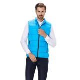 Vesta barbati slim bleu cu puf V031