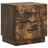 vidaXL Dulap de noapte cu sertar Stejar fumuriu 43 x 34,5 x 44,5 cm 895225