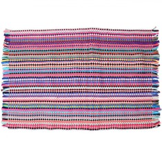 Covor lucrat manual pentru living, 80 x 50 cm, Multicolor foto