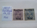 1920-Germania-Dienst.-MH, Nestampilat