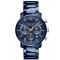 Ceas barbatesc de mana Hannah Martin Mecanism Multifunctional Japonez Quartz Albastru