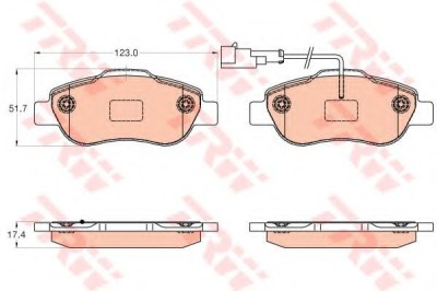 Set placute frana,frana disc FIAT PANDA (312) (2012 - 2016) TRW GDB2039 foto
