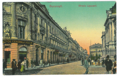 1528 - BUCURESTI, Lipscani Street, Romania - old postcard - used - 1906 foto