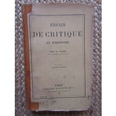 Essais de critique et d histoire-H.Taine