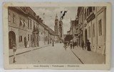 SIBIU , STRADA MITROPOLIEI , CARTE POSTALA ILUSTRATA , PERIOADA INTERBELICA