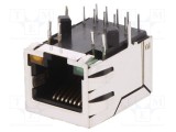 Conector RJ45 soclu ecranat cu diodă LED verde - BEL FUSE