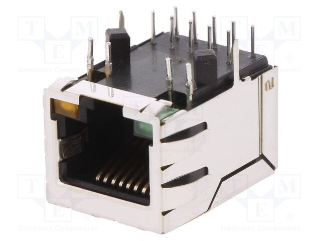 Conector RJ45 soclu ecranat cu diodă LED verde - BEL FUSE