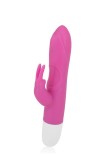 Vibrator Rabbit Roller Tip, Roz, 14 cm
