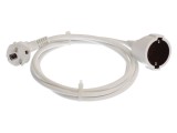 Prelungitor alimentare AS SCHWABE 2m 3G1,5mm&sup2; 16A 1 priză PVC alb 50201