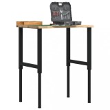 vidaXL Banc lucru 80x60x(71,5-98) cm lemn masiv stejar