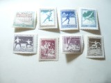 Serie Ungaria 1925 - Sport ,8 val. sarniera , marcaj oficial verso
