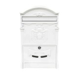 Cutie postala metalica pentru exterior, 410x260x90mm, alb / ZTS 5578_A