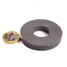 Magnet ferita inel Ø55/22 x 8 mm, putere 3,7 kg, F30