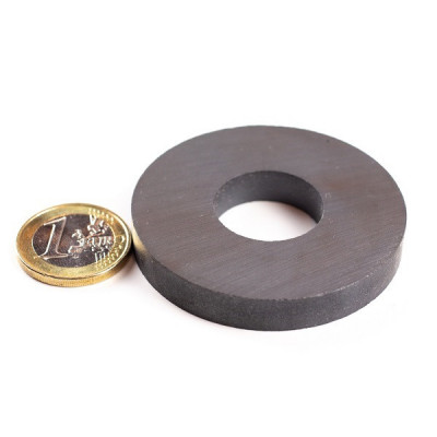 Magnet ferita inel &amp;Oslash;55/22 x 8 mm, putere 3,7 kg, F30 foto