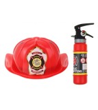 Set jucarie Pompier pentru copii, Casca si Extinctor