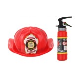 Set jucarie Pompier pentru copii, Casca si Extinctor