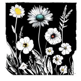 Cumpara ieftin Sticker decorativ, Flori, Negru, 61 cm, 10287ST, Oem