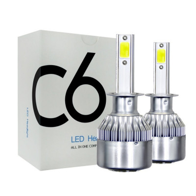 Resigilat Set 2 LED-Uri Auto Techstar&amp;reg; C6, H1, 36w, 3800 Lumeni, 6500K, AUTO, 12-24 Volti, COB foto