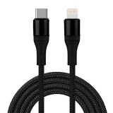 Cablu date si incarcare rapida SuperFastCharge 27W, PRESTIGE CHARGE&reg;, pentru Apple Iphone X, 11, 12, 13, 14 Pro &amp; ProMax, Ipad, 9V3A, TEXTIL PREMIUM,