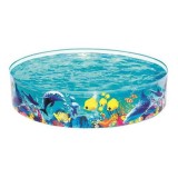 Piscina PVC pentru copii, rotunda, transparenta, 183x38 cm, Bestway Odyssey, Strend Pro