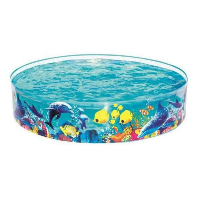 Piscina PVC pentru copii, rotunda, transparenta, 183x38 cm, Bestway Odyssey foto