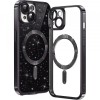 Husa MagSafe pentru Apple iPhone 13, Techsuit, Luxury Glitter, Neagra
