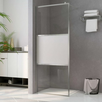 vidaXL Paravan de duș walk-in, 90 x 195 cm, sticlă ESG semi-mată foto