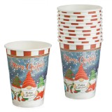 Set Pahare Crăciun Gnomes, Multicolor, Capacitate 270 ml, 10 Bucăți