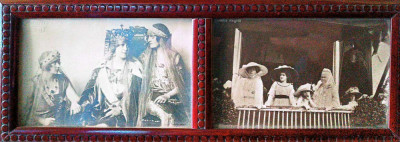 Doua carti postale puse in rama cu REGINA MARIA foto