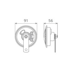 CLAXON ELECTROMAGNETIC 12V 5A TON INALT