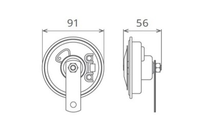 CLAXON ELECTROMAGNETIC 12V 5A TON INALT foto