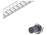Soclu M12 8 PIN mamă pentru PCB DeviceNet/CANopen