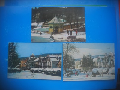 HOPCT LOT 3811 -3 CARTI POSTALE-IARNA LA BORSEC -JUD HARGHITA-CIRCULATE foto