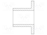 Bucşă izolantă DREMEC poliamidă 15mm neagră pentru şuruburi
