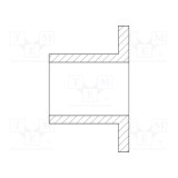 Bucşă izolantă DREMEC poliamidă 15mm neagră pentru şuruburi