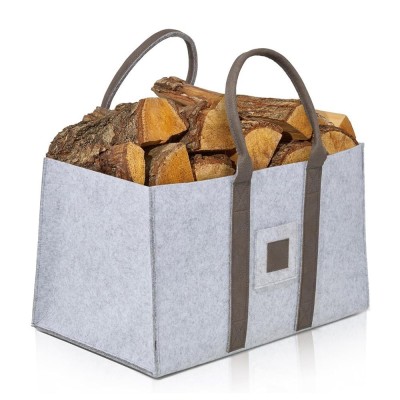 Cos multifunctional pentru rufe murdare, cos depozitare, flippy, gri, 50x34x32, geanta durabila pentru lemne si accesorii foto