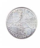Moneda Franta 10 euro 2012 Limousin, stare foarte buna, curata, Europa, Argint